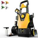 4500PSI PowerWasher with 4 Quick Connect Nozzles, Foam Cannon for Car, Lane, Patio Cleaning