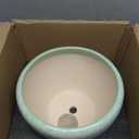 10 Inch Planter - Ceramic Plant Pots for Indoor Outdoor Plants, Indoor Pots for Plants with Drainage Hole and Saucer, Round Planter, Room Decor, Gifts for Plant Lovers, Crackle Light Green