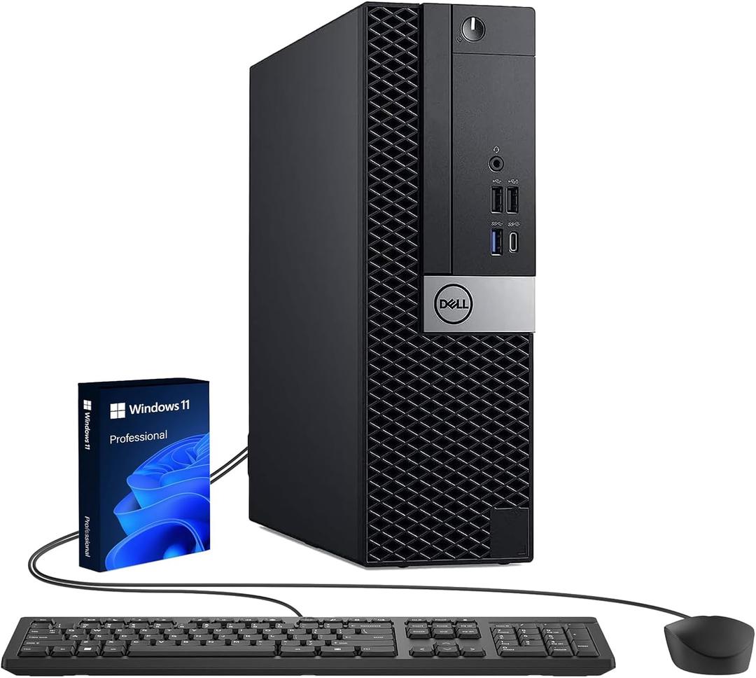 Dell OptiPlex 7050 SFF Desktop Computer PC, Intel Core i5-6500, 8 GB DDR4 RAM, 256 GB SSD, Keyboard & Mouse, Windows 11 Pro 