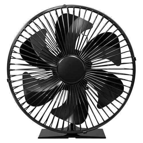 Perfirefan Heat Powered Wood Stove Fan with Safety Guard | Non Electric Heat Activated Fan for Wood Burning Stove/Log Burner | Thermoelectric Fireplace Fan | Stove Accecories