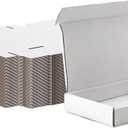 MEBRUDY 6x4x1 Inches Shipping Boxes Pack of 50, Small Corrugated Cardboard Box for Mailing Mailer Packing, White