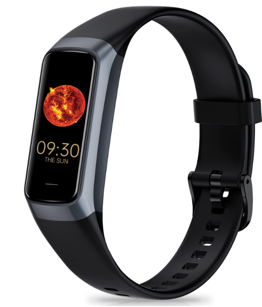 Zeacool Fitness Tracker with 24/7 Heart Rate, Blood Oxygen Blood Pressure Sleep Monitor, Activity Trackers 5 ATM Waterproof,Step Calorie Counter Pedometer Health Smart Watch for Women Men (Black)