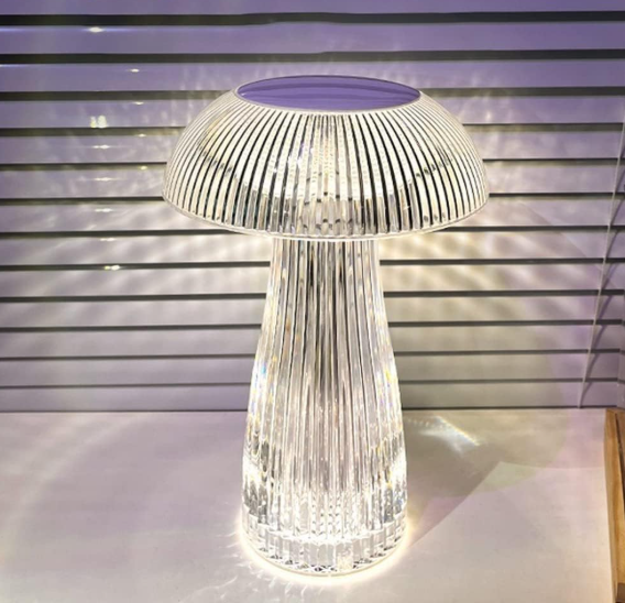 MOKITO 16 Colors Mushroom Lamp, Crystal Table Lamp Touching Control Rose Crystal lamp, Mushroom Decor for Bedrooms, Living Room, Party Decor (16colors)