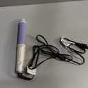 Mini Oval Curling Wand, 1.25 inch (32mm) No-Clamp Ceramic Wand-Style Curling Iron, 3 Temps 360/400/430F, 120240V Dual Voltage Travel Curler Purple