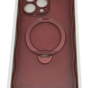 Compatible with iPhone 15 Pro Max Case with Magnetic Ring Stand [Compatible with Mag-Safe] [Full Camera Lens Protector] Soft Plating Phone Case for iPhone 15 Pro Max 6.7", Red
