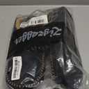 Zigzagger Men's Slip On Moccasin Slippers, Indoor/Outdoor Warm Fuzzy Comfy House Shoes, Fluffy Wide Loafer Slippers,Black, 42-43