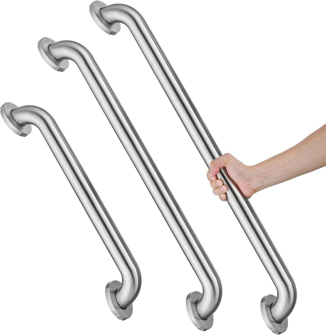 Safety Grab Bars for Toilet, 1.5" Diameter 3 Pack 18" 36" 42"