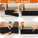 2 Rolls Under Couch Blocker, 5in x 132in Couch Blockers for Pets Toys and Kids Adjustable Elastic Nylon Strap to Prevent Items from Falling Under Beds, Sofas and Other Furniture