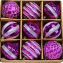 2 x Christmas Ornaments Set 9ct Christmas Tree Decoration Ornament Balls Decor Baubles for Xmas Trees Decor Holiday Party Wedding Decoration