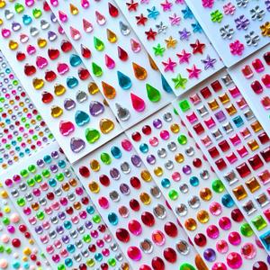 3165pcs Gem Stickers Crystal Crafts - self-Adhesive Stickers, Sticker Earrings, Children's Craft Supplies, Stickers in Various Shapes and Sizes