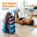 4 Tier Dumbbell Rack, Weight Rack For Home Gym, Dumbbell Stand for Free Weights
