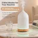 100ML Essential Oil Diffuser, Ultrasonic Cool Mist Aromatherapy Diffuser with Timer & 8-Color LED Light, Continuous & Intermittent Mist Modes, Auto-Off, Quiet Diffusers for Home Office Yoga