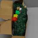 2 Pack Solar Mini Christmas Tree Decorations Lights, 30 Inch 8 Flashing Modes Waterproof Xmas Decor, 60 LED Lights with Ornaments 6 Lighted Gift Boxes for Porch Pathway Yard Garden (Warm White)