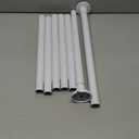 White Shower Curtain Rod 31 to 104 Inch,1 Inch Diameter Adjustable Spring Tension Curtain Rod No Drilling Stainless Steel Telescoping Rod, No Rust