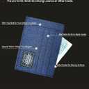 JEMINAL Slim Minimalist Front Pocket Men's Women's Canvas Wallet, Durable Nylon, 8-9 Card Positions, Cash Slot (Navy Blue)