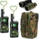Walkie Talkies for Kids Toys for Boys Aged 5+ Outdoor Toys 2 Way Radio 22 Channel 3 Miles Range for Camp Hunt Adventure Game Birthday 6 7 8 9 10 Year Old Boys Gifts (Green)