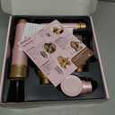 5 in 1 Blow Dryer Brush Set, Upgrade Hair Dryer & Blow Dryer Brush & Air Curling Wrap & Paddle Brush, Detachable Hot Air Brush Styling Tools, High Speed Travel Hair Volumizer Straightener Curler Pink