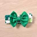 Baby Girl Romper Outfit Newborn Ruffle Button One-Piece Jumpsuit Playsuit With Headband (Green)