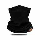 Count of 1 Warmer,Balaclava Face Mask & Soft Fleece neck gaiter Winter Face Cover for Men & Women Outdoor Activities, Black