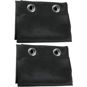 2pcs High Precision Blackout Curtains Thermal Insulated Drapes for Living Room Bedroom Elegant Grommet Top Design Polyester Black