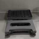 Folding 2-Step Stool for Adults Kids Non-Slip Collapsible Portable Step Stool for Kitchen Home Toilet Bedroom Office Bathroom Rv,Holds 300 Lbs(Grey) (Gray)