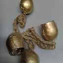 Hananona Gold Vintage Bells with Hanging Rope, Decorative Metal Cow Bells for Weddings, Parties, and Christmas DIY Wreaths, Home Decor (1)