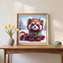 Skyboda 4 Pack Diamond Painting Kits for Kids Beginners, Christmas Animals Diamond Art Kit, DIY Full Round Drill Diamond Dot Gem Art Kits for Adults, Home Wall Decor 12x12 inch