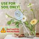 4-in-1 Soil Moisture Meter, Moisture Meter for Plants, Soil Ph Meter, Tester for Moist, Light, Nutrients, pH, Great for Garden, Lawn, Farm, Indoor & Outdoor UseNo Battery Required, Blue