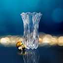 Celebrations by Mikasa Blossom Crystal Vase 12 Inch - Sculpted Flower Design for Fresh Bouquets, Home Decor, Centerpieces - Traditional and Contemporary Style