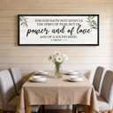 For God Hath Not Given Us the Spirit of Fear Wall Art 40x15 Inch Framed Bible Verse Decor, 2 Timothy 1:7 Christian Wall Decor, Large Scripture Wall Art for Living Room Bedroom, Black