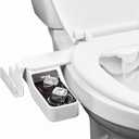 VEVOR Bidet Attachment for Toilet, Hot & Cold Non-Electric Water Sprayer - Dual Retractable Nozzles, Adjustable Water Pressure, 0.3’’ Ultra Thin Bidet Toilet Seat Attachment for Rear and Feminine Wash