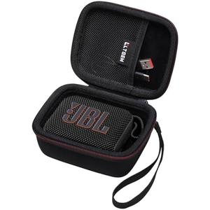 LTGEM Case Compatible with JBL Go 4 / GO 5 / Go 3 Ultra-Portable Waterproof Speaker, Black