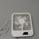 Travel Fan for Sleeping, 6.8" Small Portable Fan Rechargeable Battery Powered, 100 Speeds Personal Mini Desk Fan for Office Bedroom, Cruise Ship Beach Vocation Travel Essentials, White