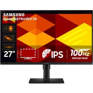 Samsung 27 (S40GD) Borderless Business Monitor with IPS Panel, 100Hz Refresh Rate, Eye Saver Mode, Ergonomic Design, Game Picture Mode, LS27D408GANXGO