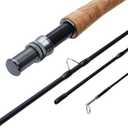 3-Piece Portable Carbon Fiber Fly Fishing Rod, 6 ft, 0/1wt, Fast Action, Lightweight for Freshwater Stream Travel