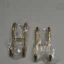 Simtive Squeegee Hooks for Towel Bathroom Frameless Glass Shower Door (2-Pack), Gold