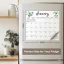 9 x Aesthetic 2025-2026 Magnetic Calendar for Refrigerator, 21-Month Fridge Calendar Magnet from October 2025 to June 2027, Greenery Design for Easy Organizing