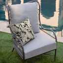 2 x DYTXIII Pack of 2 Outdoor Waterproof Pillow Covers ONLY, 18"x18" Square Decorative Double Printed Throw Pillow Cases for Patio Couch Porch Furniture, Paisley Black