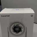 Gaiatop Desk Fan with Touch Control, 4000mAh Battery, 5 Speeds Ultra Quiet Bedroom Fan with LED Display, 90° Tilt, 7.7 Inch USB-C Rechargeable Desktop Fan for Dorm Office Room Home Office, Black