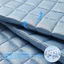 YnM Cooling Weighted Blanket for Adults, 15lbs Heavy Bed Throw Comforter with 100% PE Fabric, Ideal for Hot Sleepers or Summer Days(60x80 Inches for Queen/King Bed, 15 Pounds, Blue)