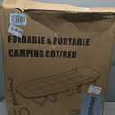 Camping Cot with Mattress, No Assembly Required Heavy Duty Folding Camping Cot for Adults, 550 Lbs Capacity Adjustable Portable Sleeping Bed for Indoor, Outdoor & Patio Use (L''70), L''70in