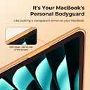 EooCoo Case Compatible with MacBook Air 13 inch M5 2026-2022 M4 M3 M2 A3449 A3240 A3113 A2681, Crystal Hard Shell Scratch Resistant Protective Cover Compatible for MacBook Air 13.6 inch Case, Orange