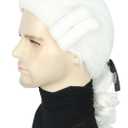 Topcosplay Men or Women Colonial Historical Judge Costumes Wig White Halloween Wigs