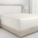 California Design Den Fitted Cotton Sheet Queen, Deep Pocket Soft 400 Thread Count 100% Cotton Sateen, No Pop-Off Elastic, Durable Fitted Sheet Only - Ivory (Pale Tone)