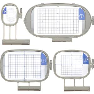 New brothread Embroidery Machine Hoop 4 in 1 Set (SA437+SA438+SA439+SA441) Compatible with Brother Innovis NQ3600D/3500D NQ1700E/1600E/1400E VE2200 4000D 1500D V7 V5 V3 BabyLock Ellegante/Aventura