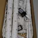 Hairui Birch Garland with Lights 6FT 48 LED Battery Operated, Lighted Twig Vine with Timer for Christmas Home Fireplace Decoration Indoor Outdoor Use