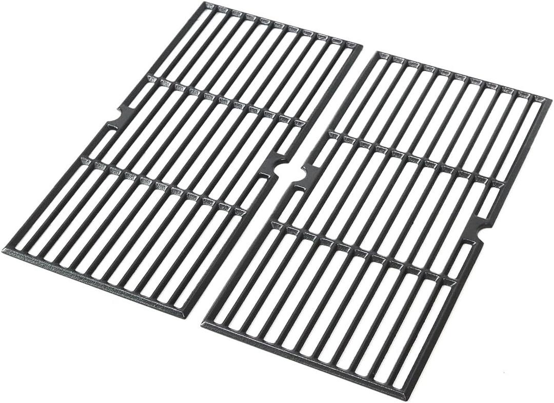 15202029 Grill Grates for Oklahoma Joes Longhorn Smoker Comb Charcoal/Gas Smoke 12201767 14201767 18202083 16202046 - Heavy Duty Cast Iron Grill Parts Smoker Sides, 2-Pack