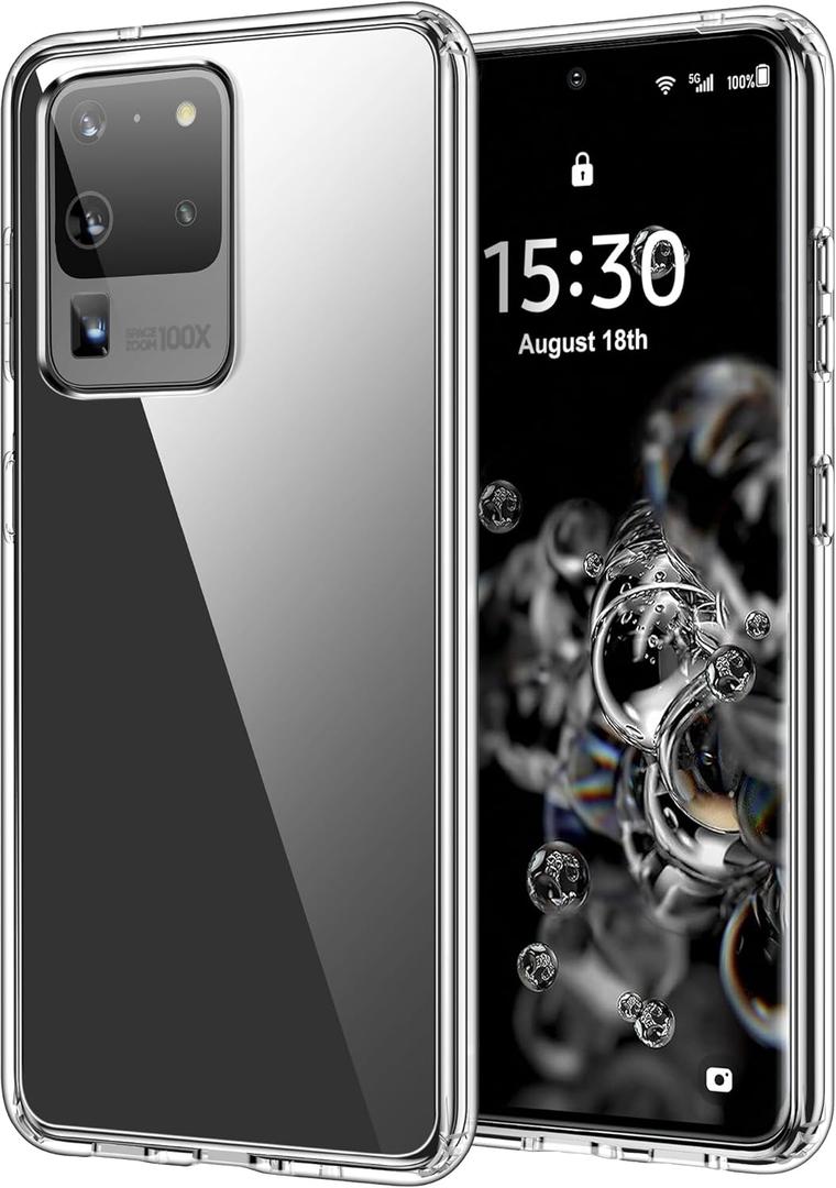 HOOMIL Case for Samsung Galaxy S20 Ultra 6.9-Inch, Non-Yellowing, Drop Protection, Anti-Scratch Transparent Hard Back Phone Cover - Crystal Clear
