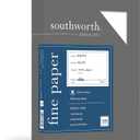 Southworth 25% Cotton Business Paper, 8 1/2" x 11", 24 Lb, White, Box Of 500