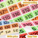 5460 Pcs Garage Sale Stickers, 1/2" X 3/4" Yard Sale Price Tags Stickers Rectangle Preprinted Price Labels for Fle Market Sale